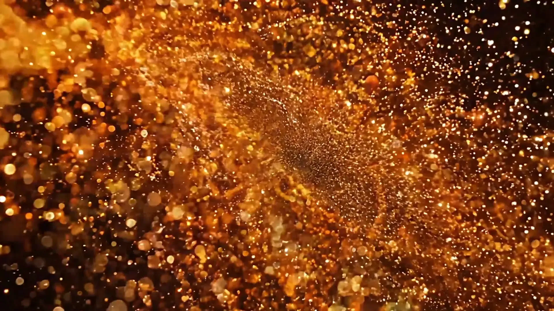 Golden Particles Explosion Overlay for Luxury Brand Logo Animation